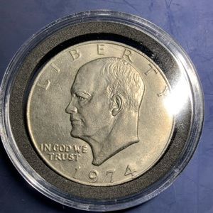 1974 eisenhower dollar no mint mark